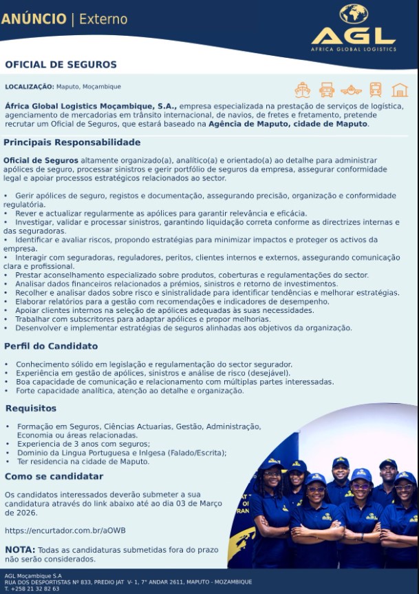 Vaga – Oficial de Seguros