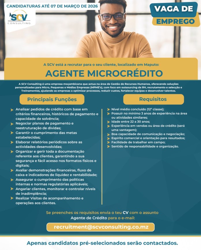 Vaga – Agente de Crédito